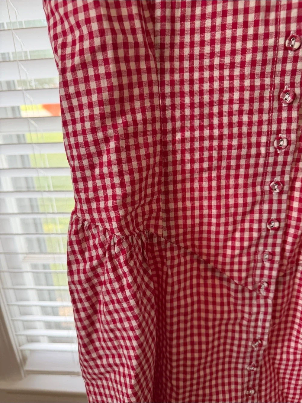 Princess Polly Red Gingham Babydoll Mini Dress Size US 10 - Picture 3 of 7